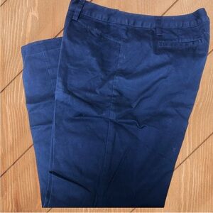 EUC Royal Blue Slacks Cotton Stretch Lands End Classic 14 Tall